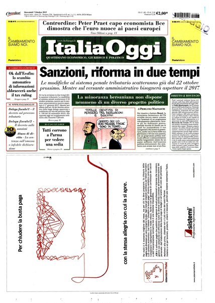 Italia oggi : quotidiano di economia finanza e politica